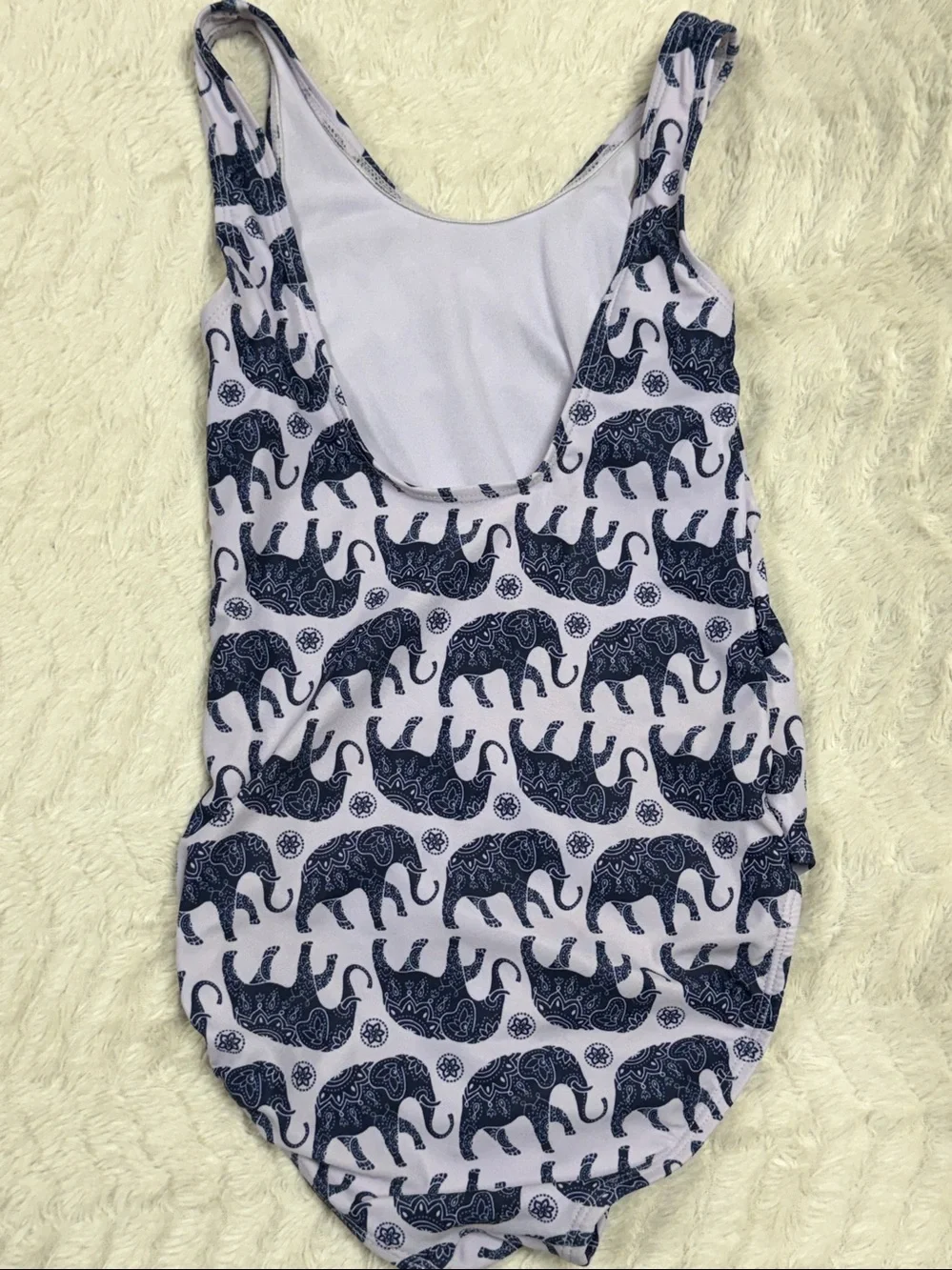 GAP Kids One Piece Elephant Print Lined Swimsuit S